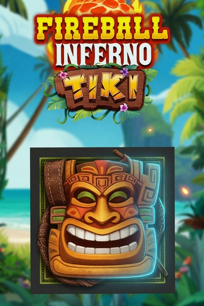 Náhled hry Fireball Inferno Tiki: tiki masky a ohnivé koule